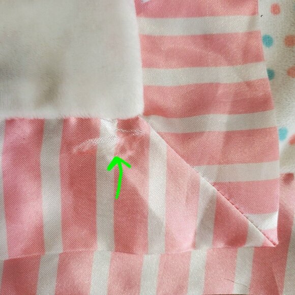 Matilda Jane Lovey Security Blanket Dream Chasers Rainbow Satin Trim Polka Dots - Picture 9 of 10